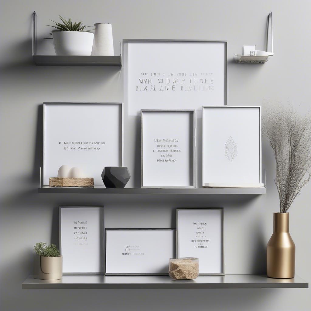 Modern Metal Homeware Signs for Minimalist Decor