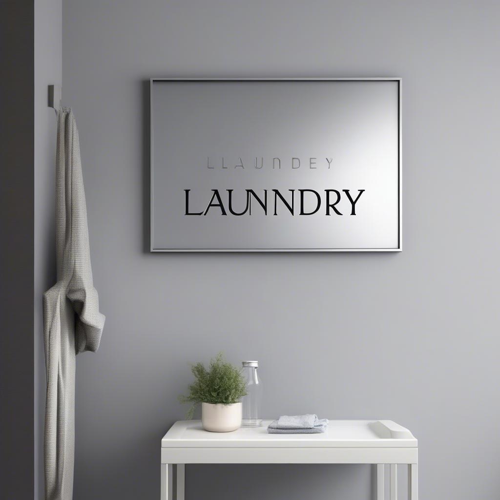 Modern Metal Laundry Room Sign