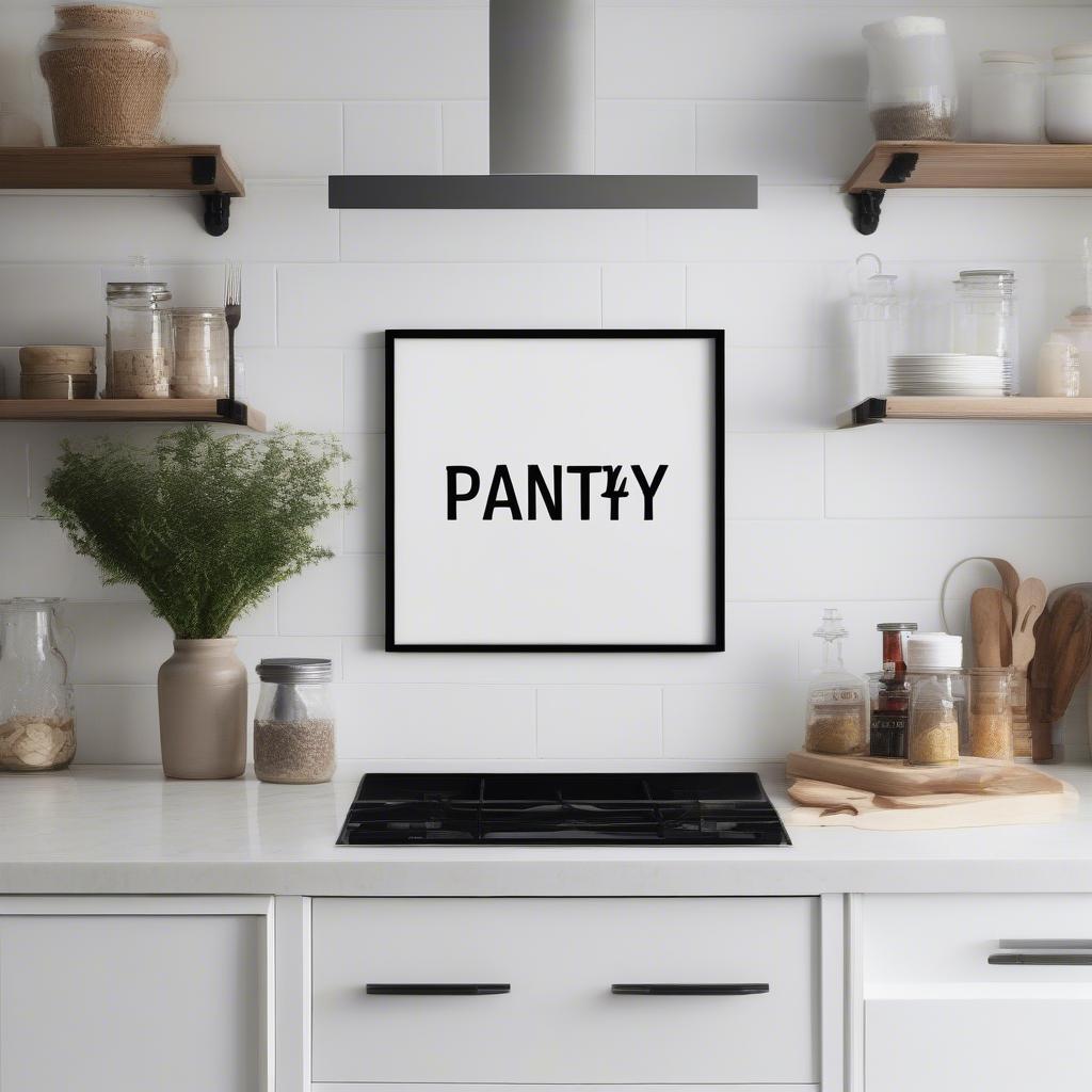 Modern Metal Sign Pantry