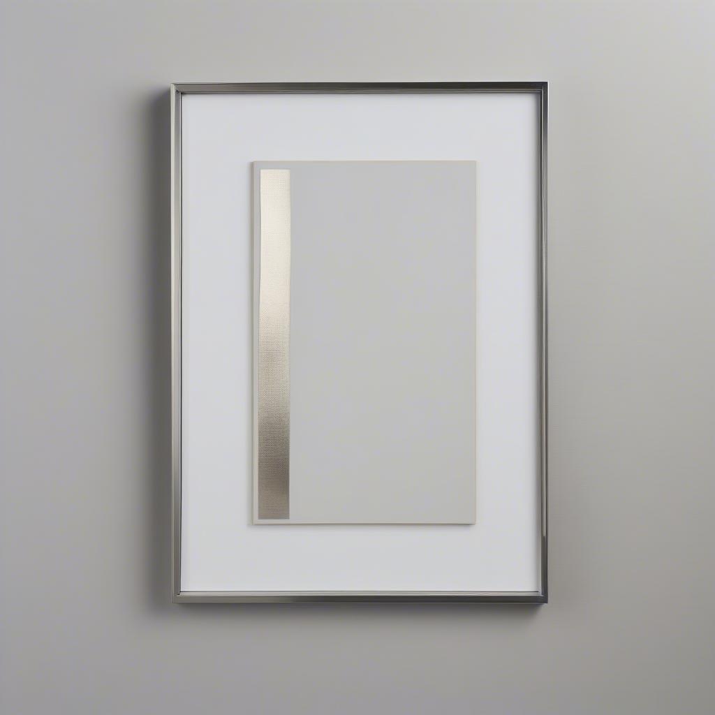 Modern Metallic 16x12 Frame with Minimalist Art