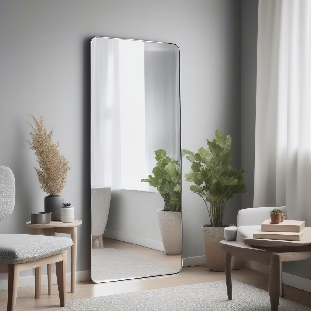 Modern Minimalist Wall Mirror at Home Depot