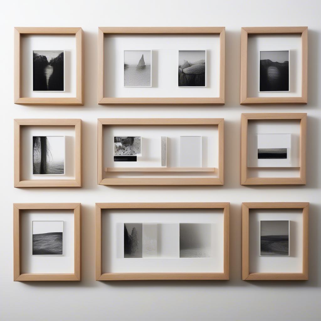 Modern Minimalist Wooden Picture Frames with Names