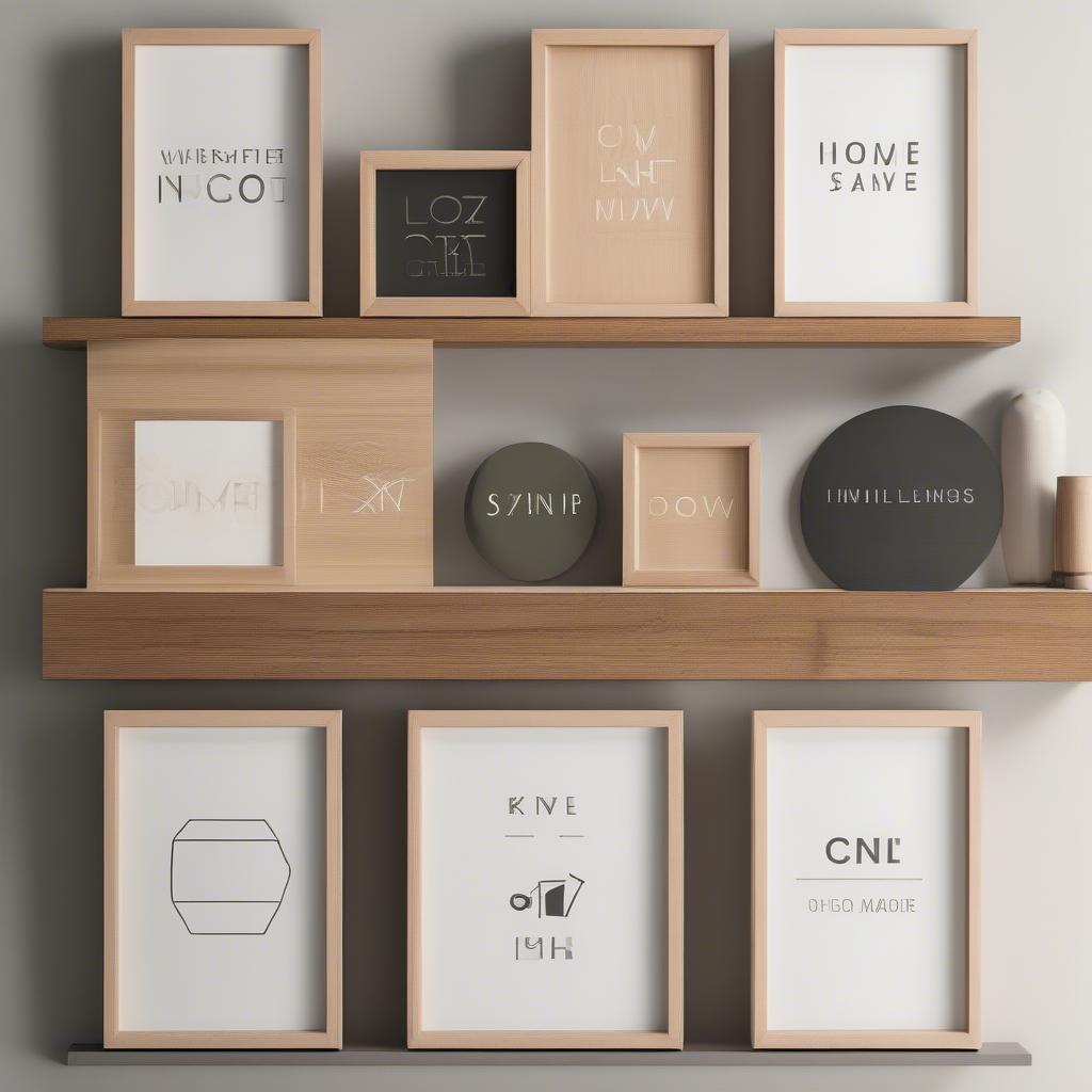 Modern Wood Home Signs with Minimalist Design