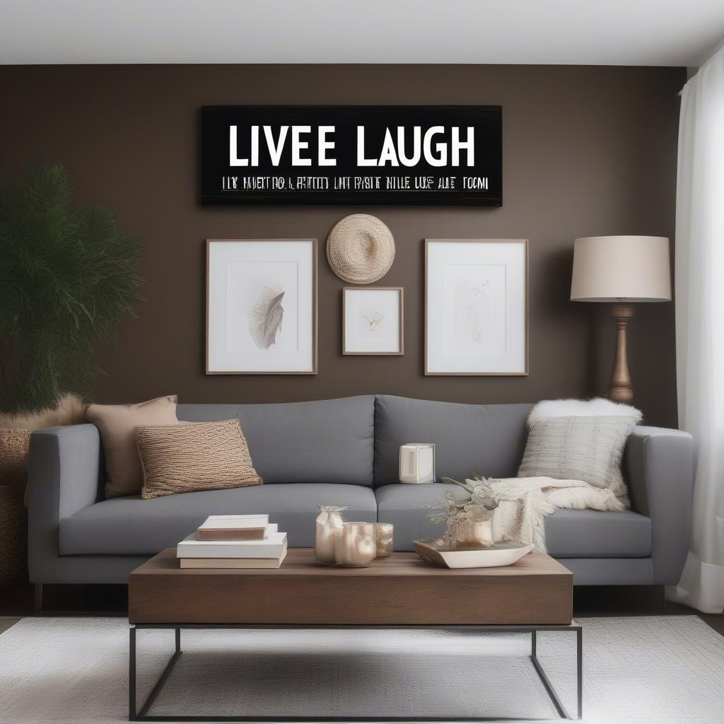 Modern Wooden Sign Ideas for Living Room