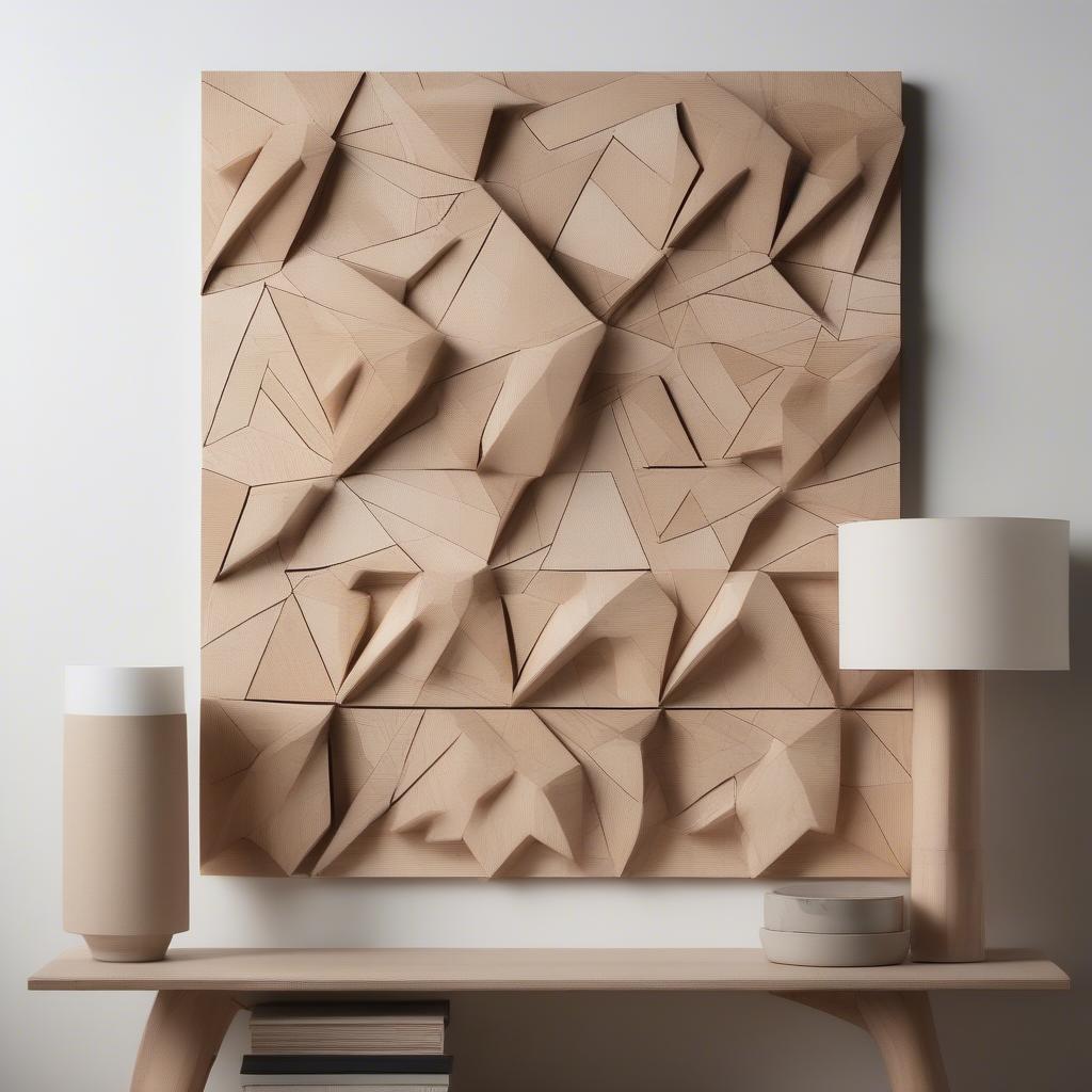 Modern Wooden Wall Art with Geometric Pattern