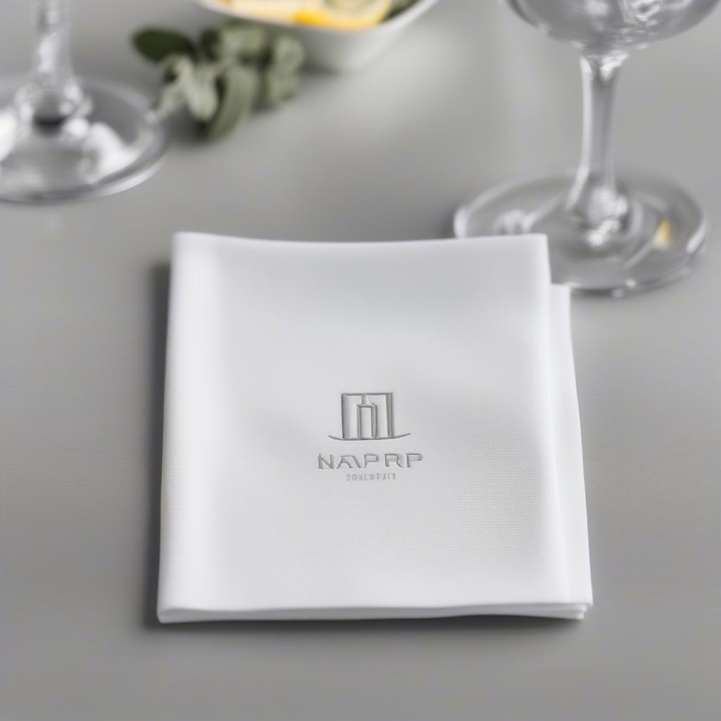 Monogrammed Cocktail Napkins for Corporate Event