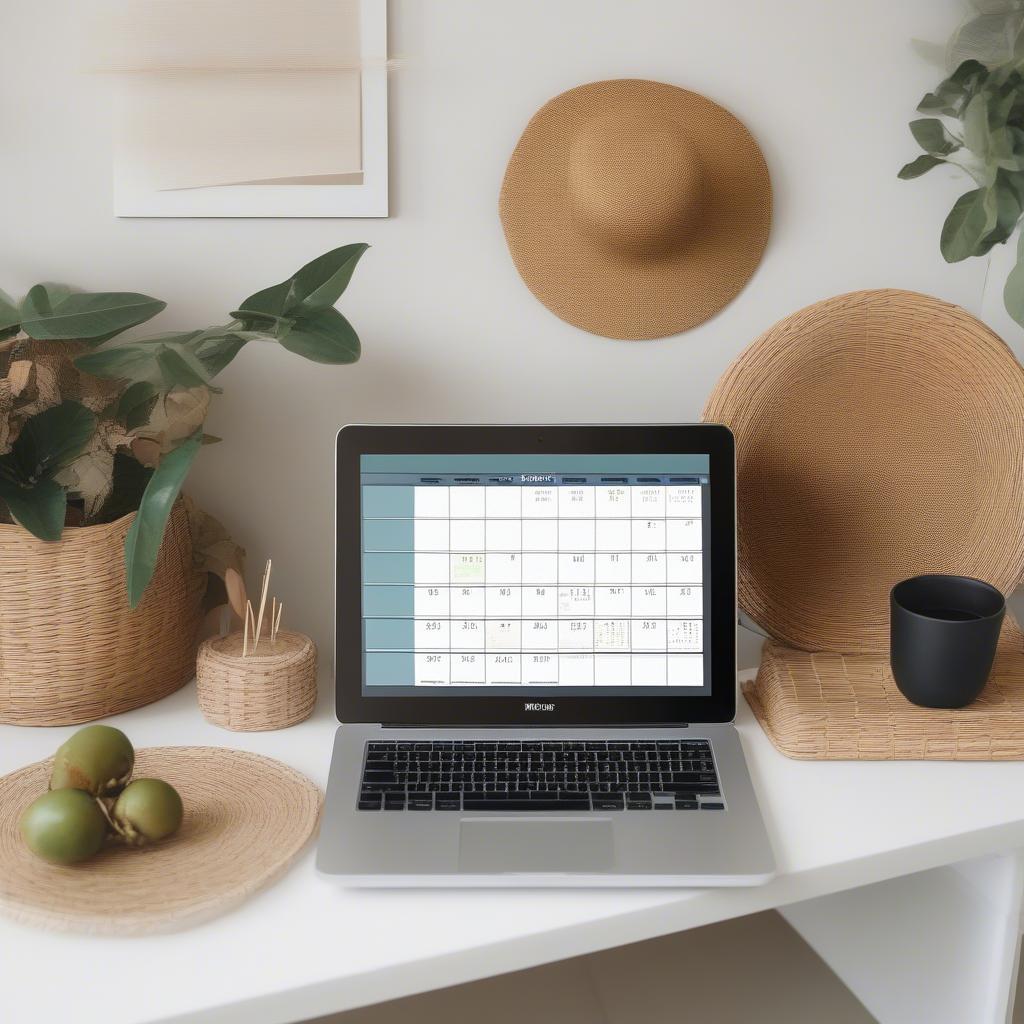 Monthly Calendar Management for Wicker and Rattan Businesses