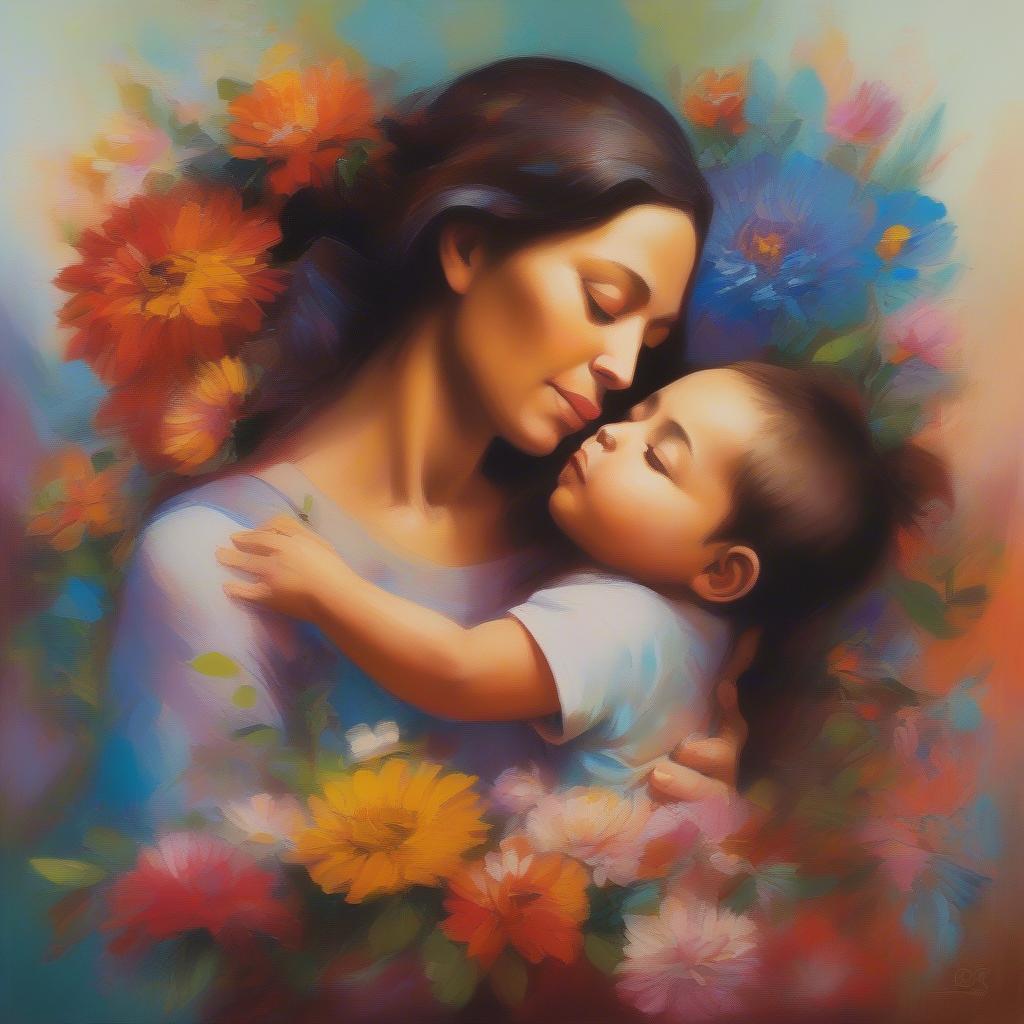 Mother and Child Painting