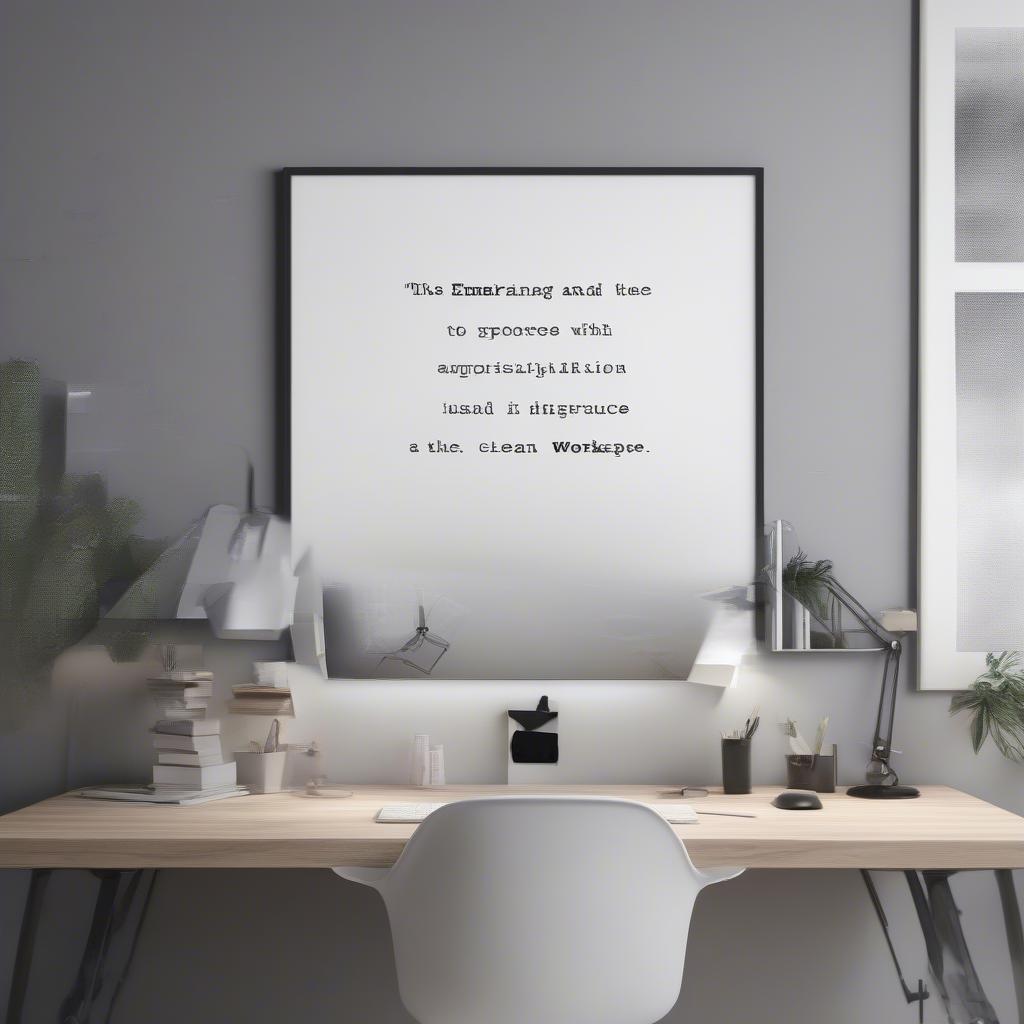 Motivational Quotes Art Workspace