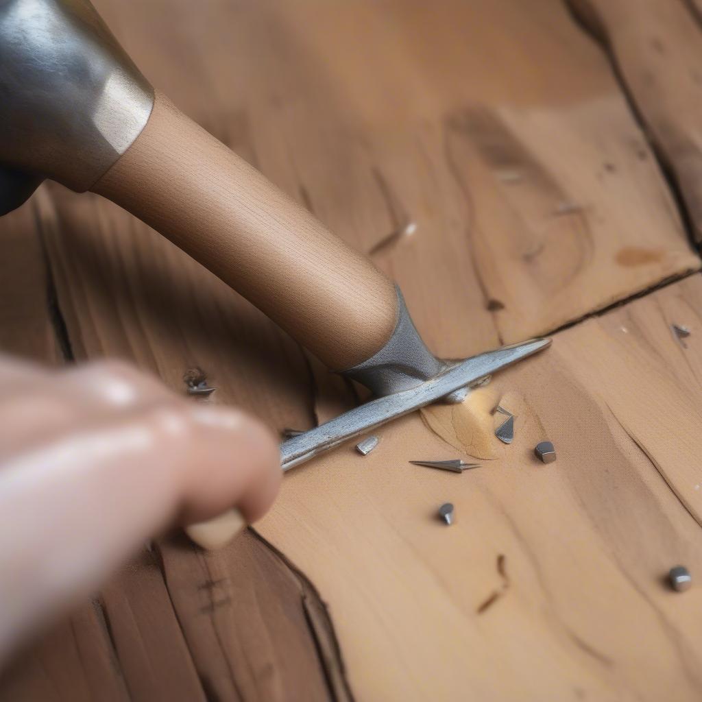 Securing a Picture with Nails