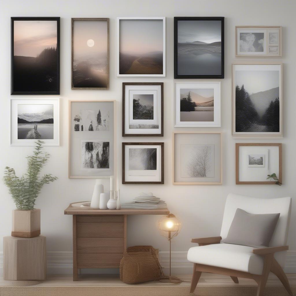 Multiple Custom Canvas Posters on a Wall