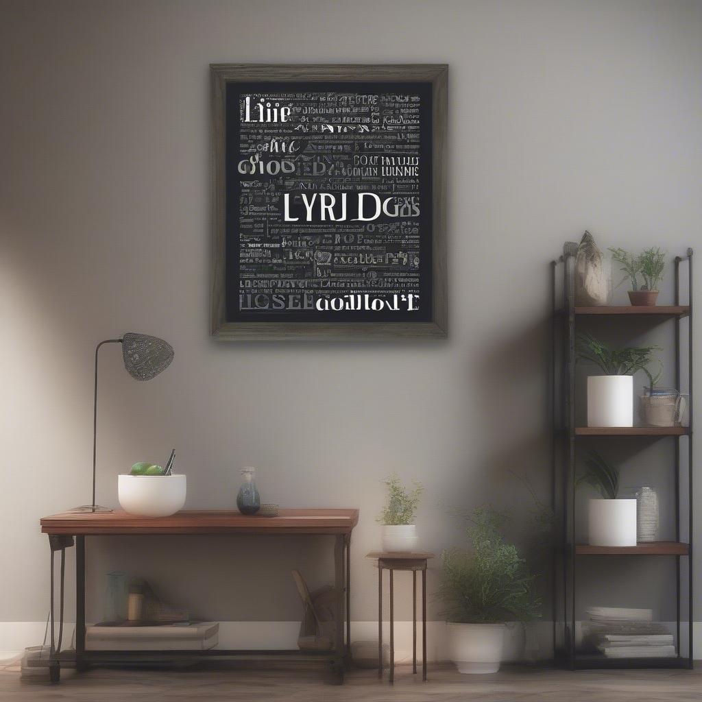 Music Lyric Wall Art in Different Styles and Materials