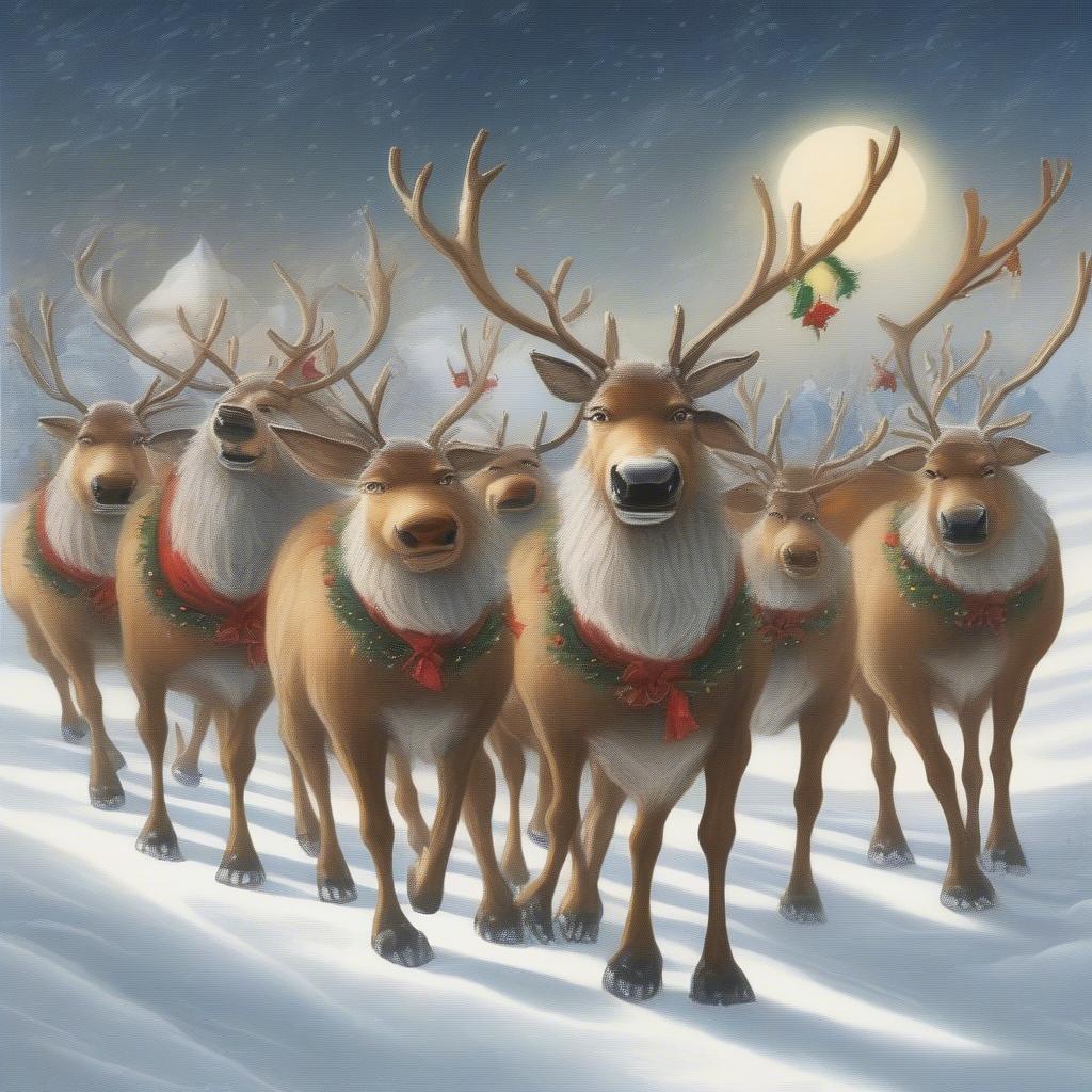 Eight Original Reindeer