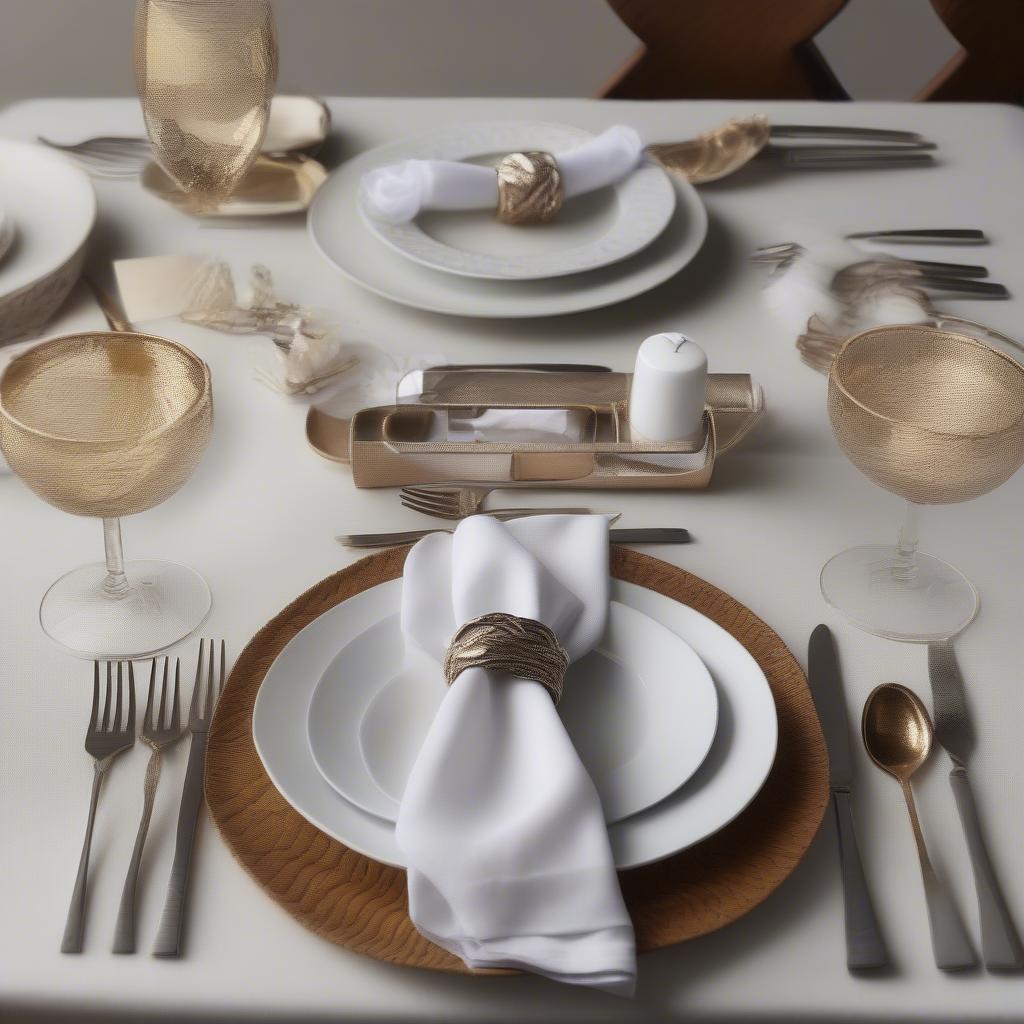 Elegant Table Settings with Napkin Rings