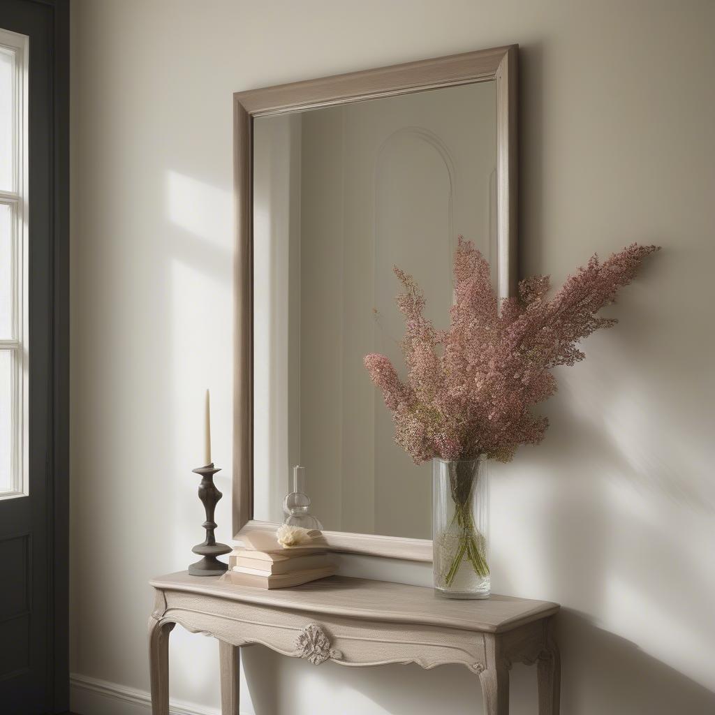 Narrow Decorative Mirrors in a Hallway