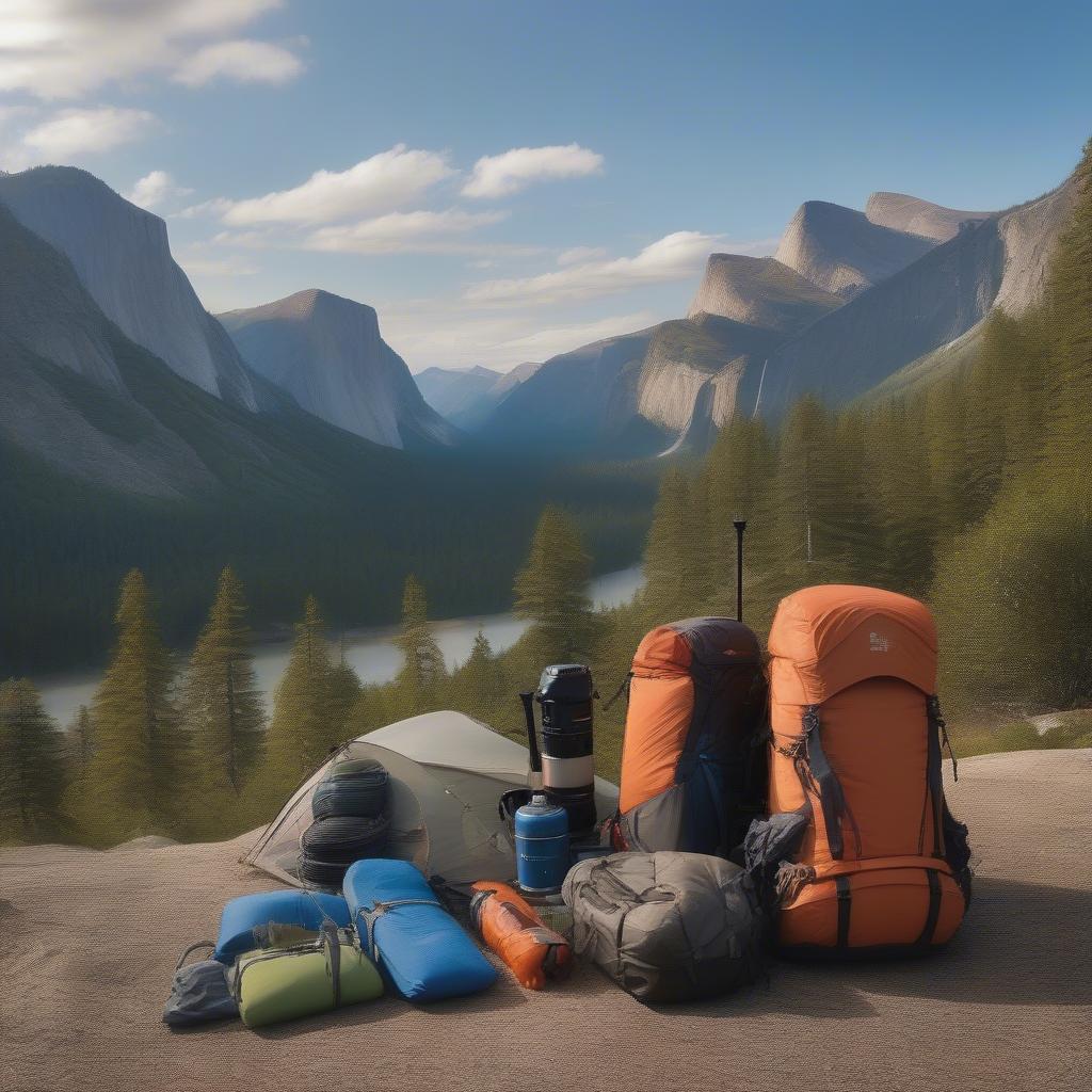 National Parks Backpack with Camping Gear