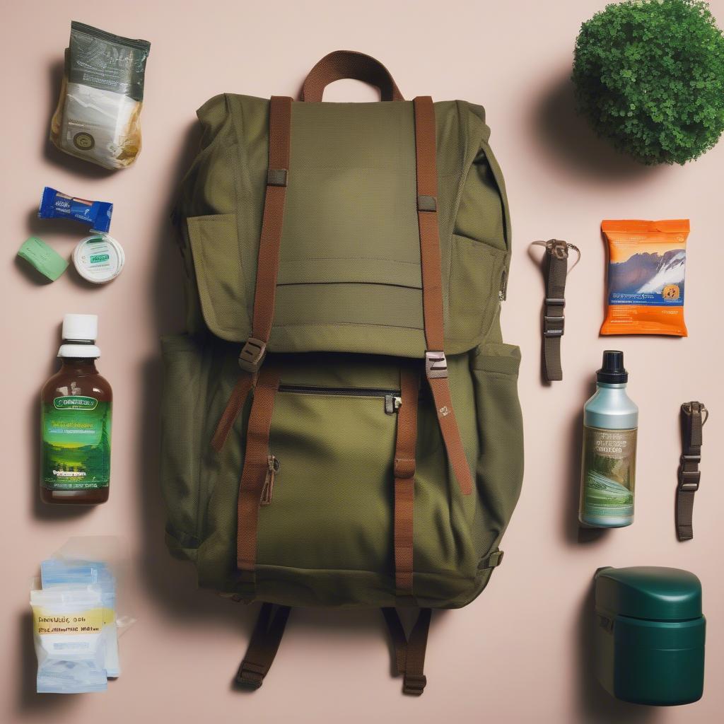 National Parks Bag Packed with Hiking Essentials