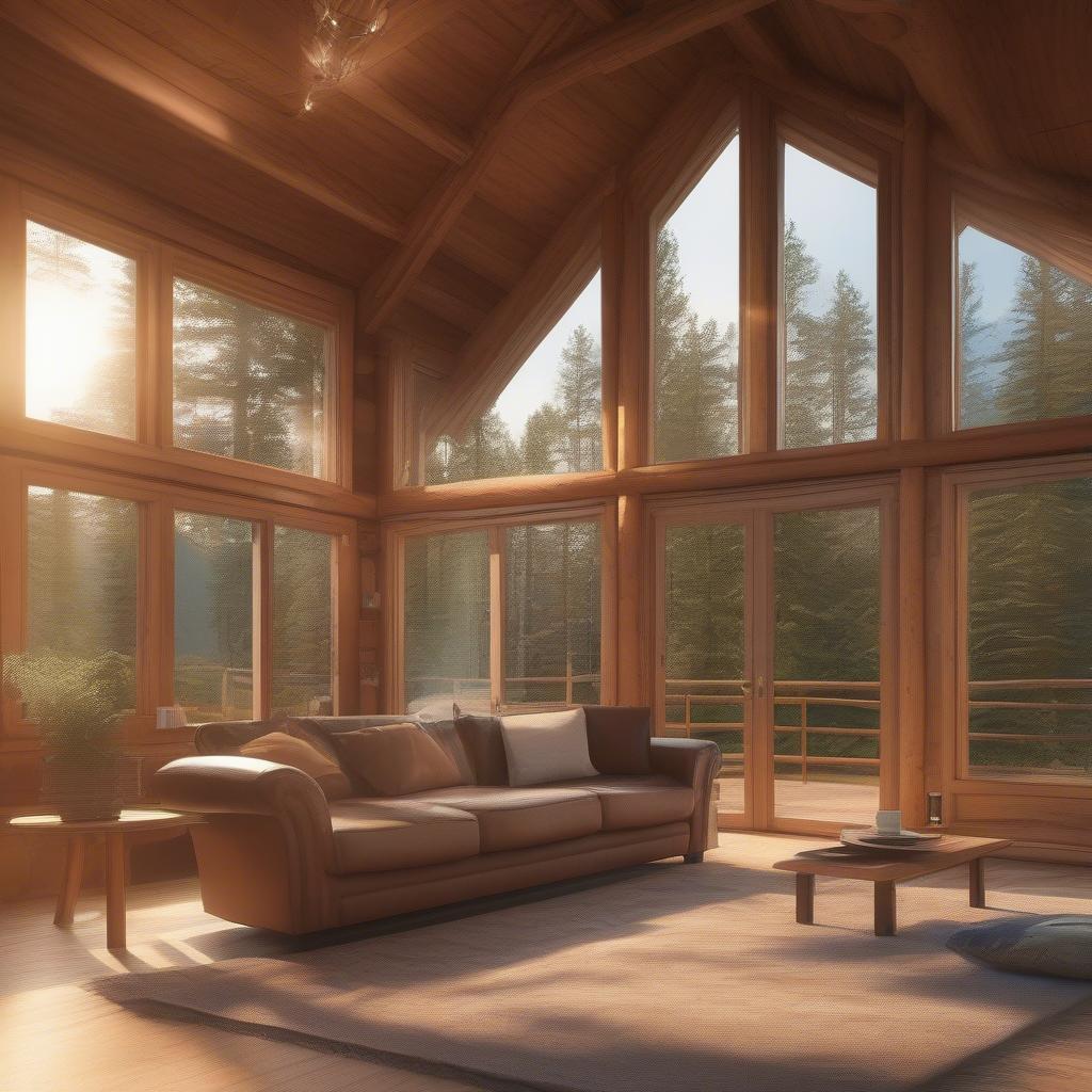 Natural Light in a Wood Cabin