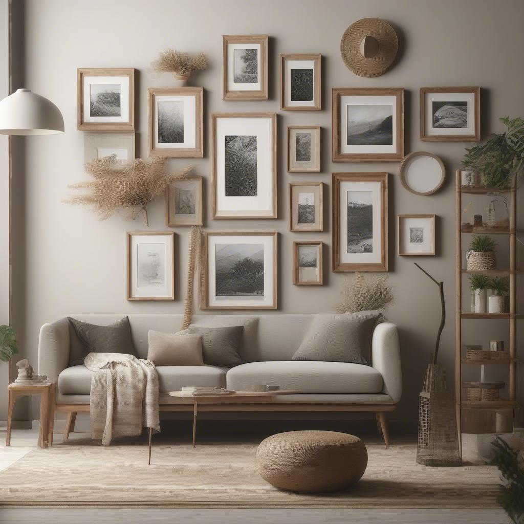 Displaying Natural Picture Frames in a Home