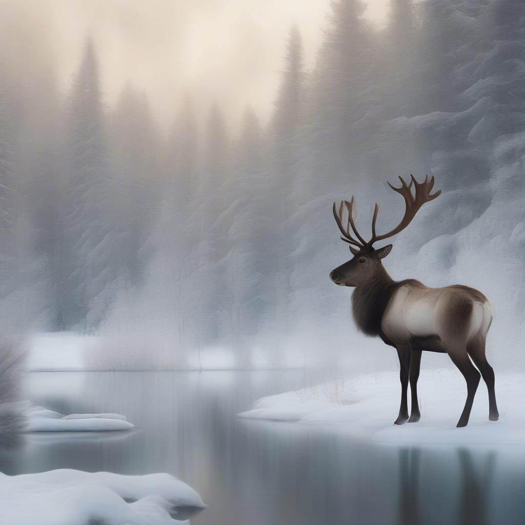 Nature-Inspired Reindeer Names with Scenic Background