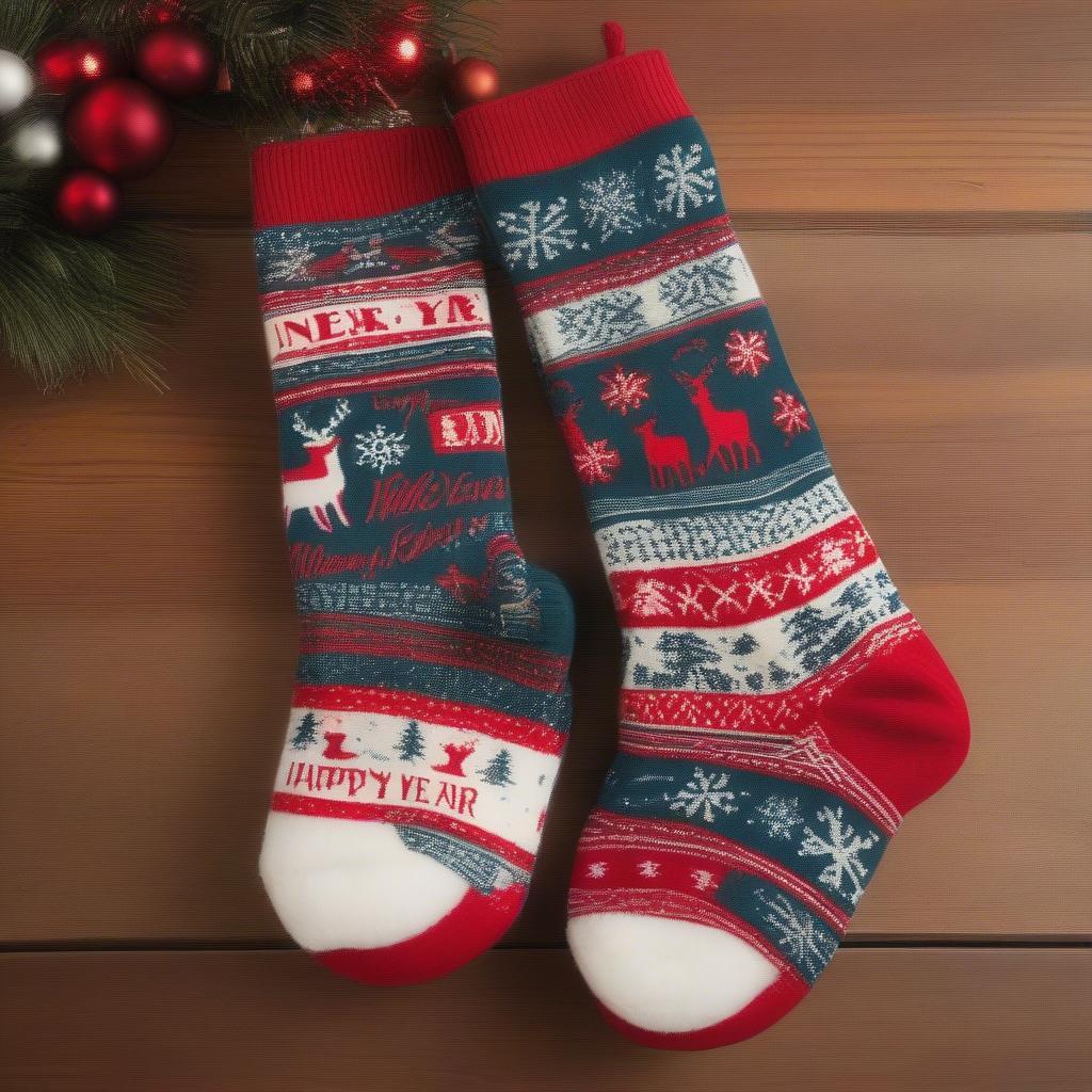 Cozy Cabin New Year Socks