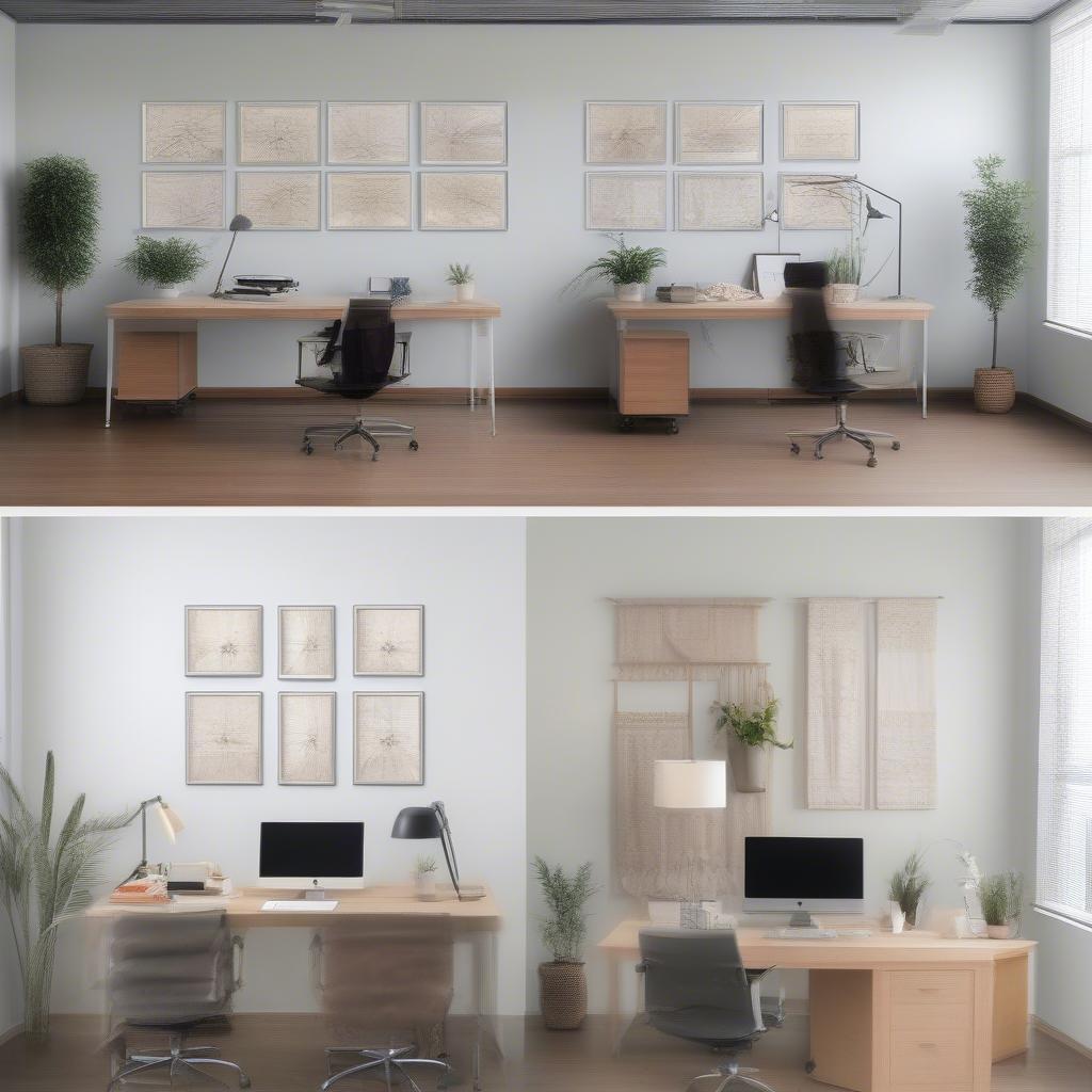 Strategic placement of office wall hangings can enhance the overall aesthetic and improve workspace functionality.