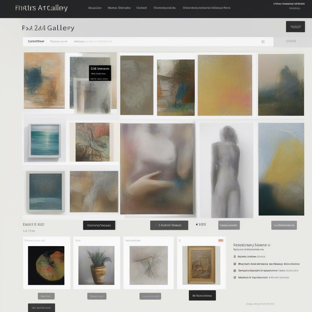 Online Art Gallery Website Screenshot