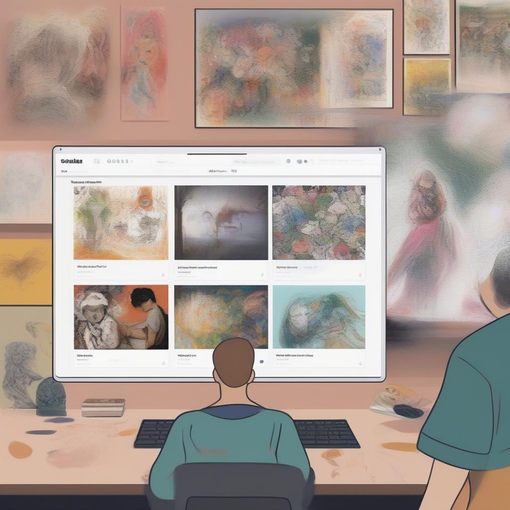 Searching for local art on an online marketplace