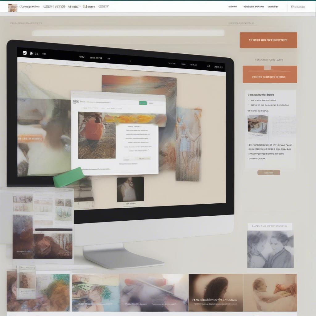 Screenshot of an Online Canvas Printing Website