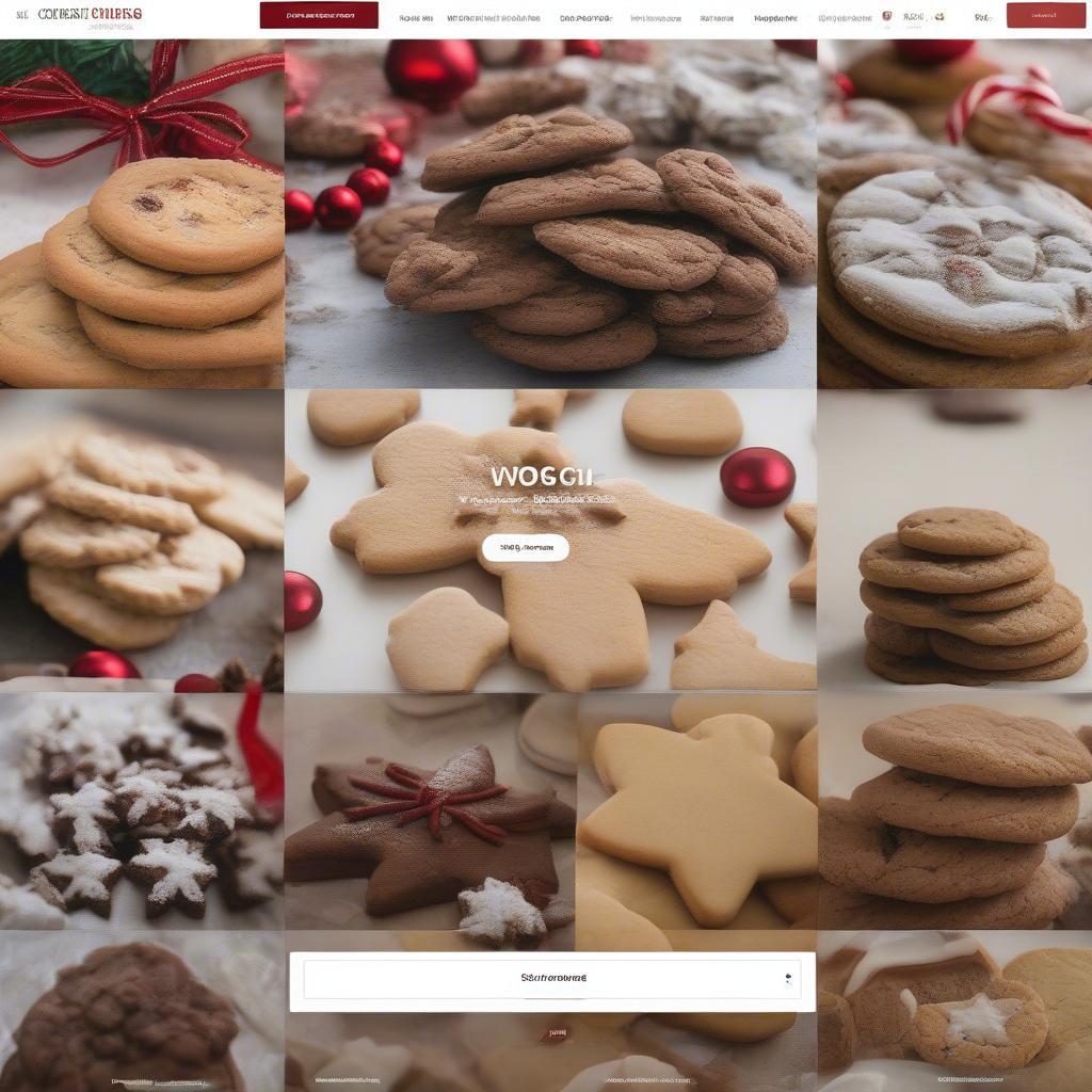 Online Christmas cookie shop interface