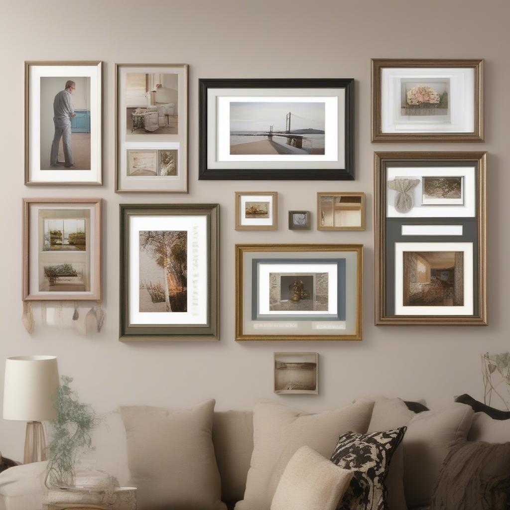 Online custom picture framing service website interface.