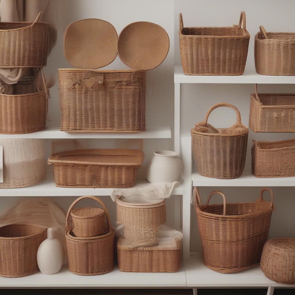 Screenshot of Online Marketplace with Wicker Baskets