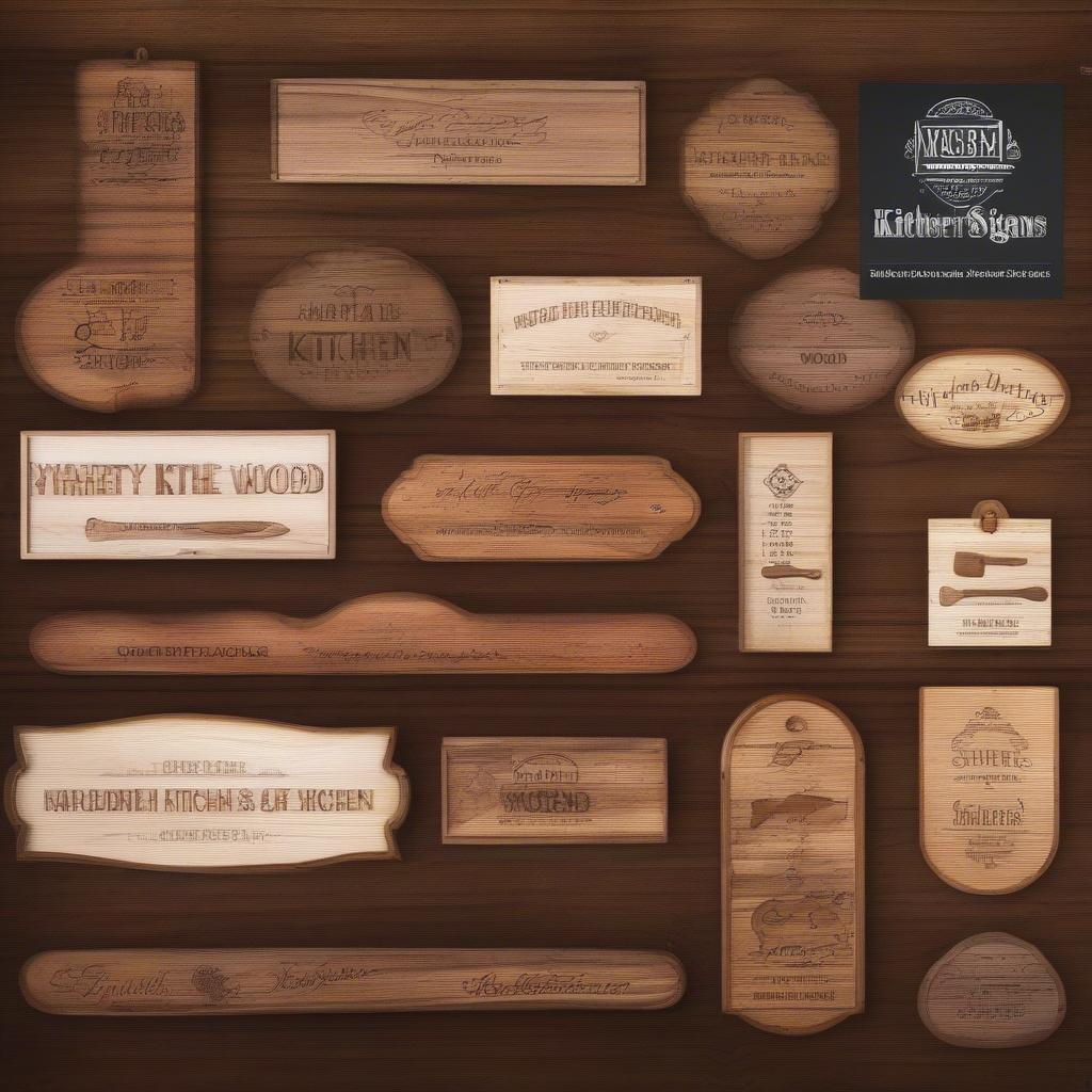 Online Marketplace Selling Wood Kitchen Signs