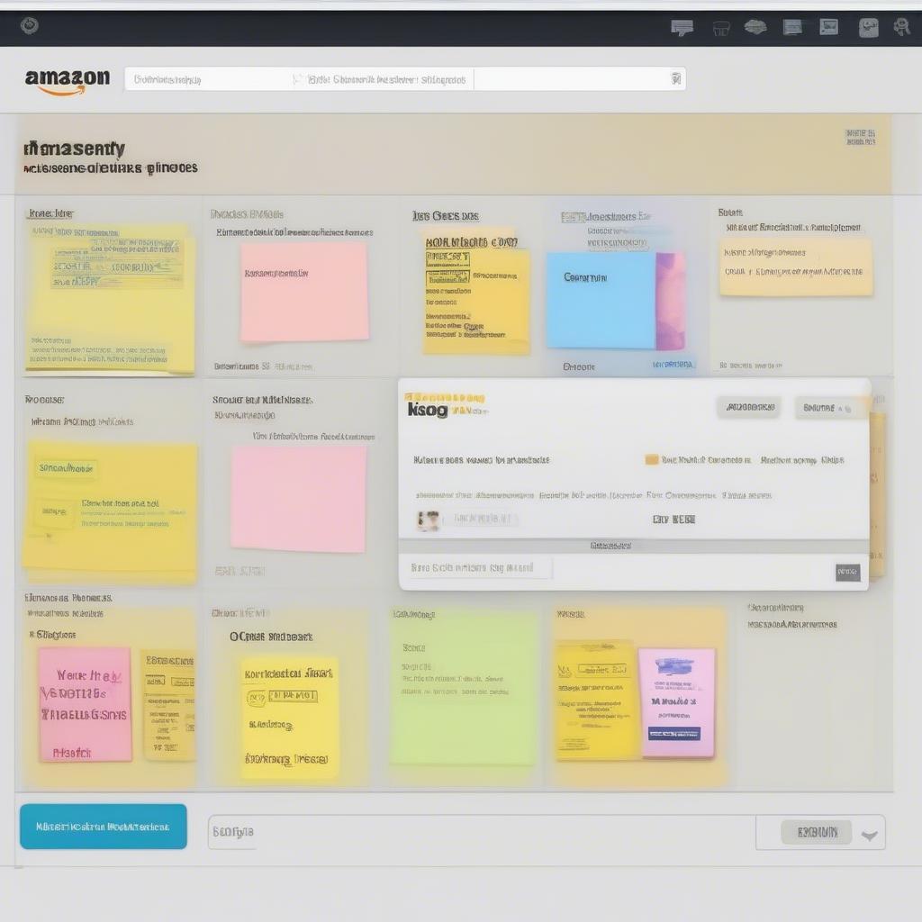 Searching for transparent sticky notes on an online marketplace