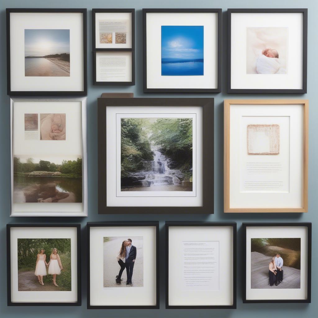 A website interface showing options for customizing and ordering 8x8 picture prints.