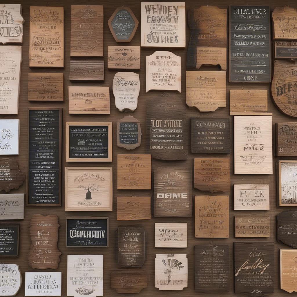 Online Wood Sign Selection