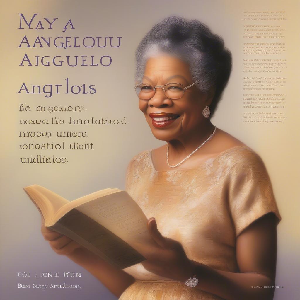 An open book displaying Maya Angelou's quotes on love, with specific passages highlighted.