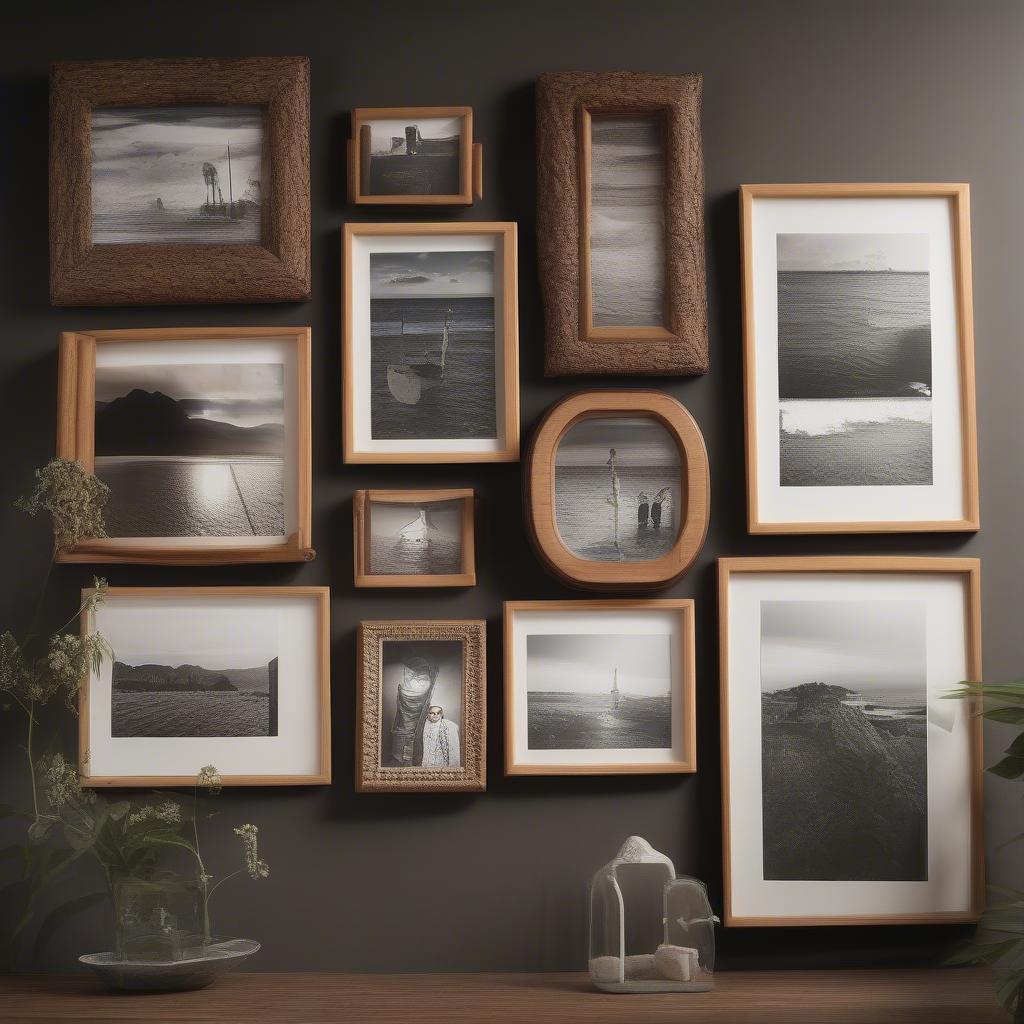 Organic Wooden Picture Frame Collage