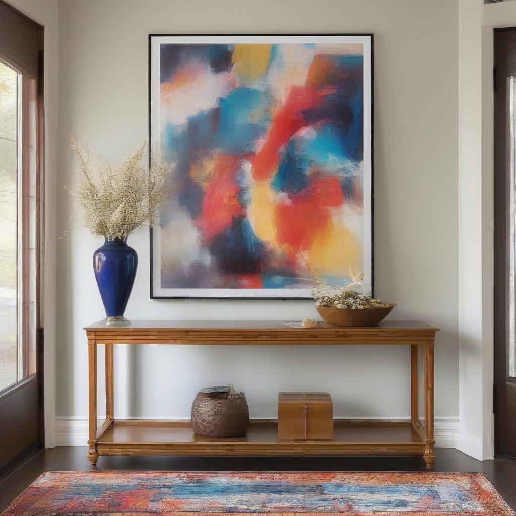 Oversize Canvas Print in an Entryway