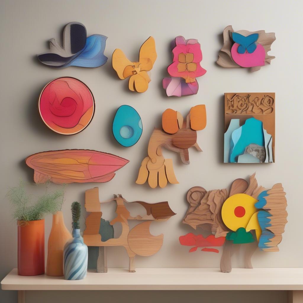 Painted Wood Cutout Wall Decor