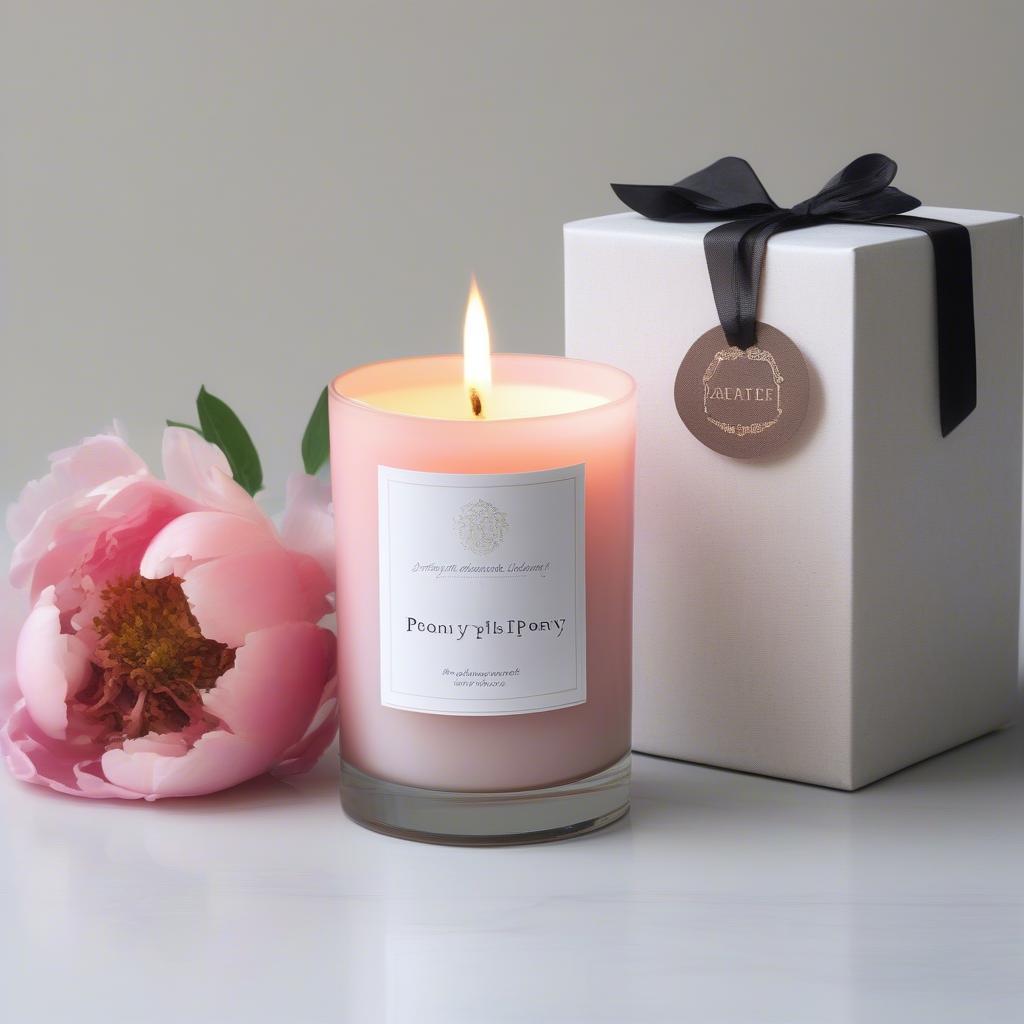 Peony Petals Candle as a Gift