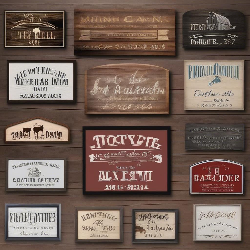 Personalized barn signs for a unique touch.