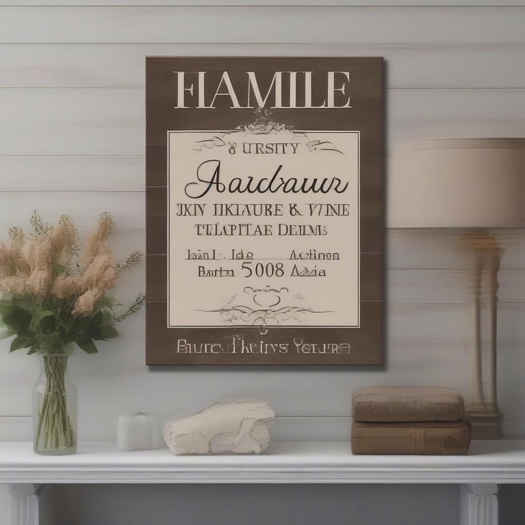 Personalized Canvas Sign Examples