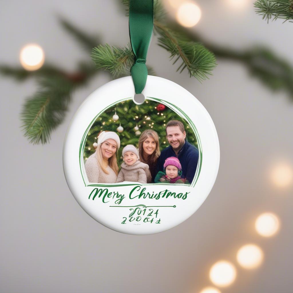 Personalized Ceramic Ornament with Text