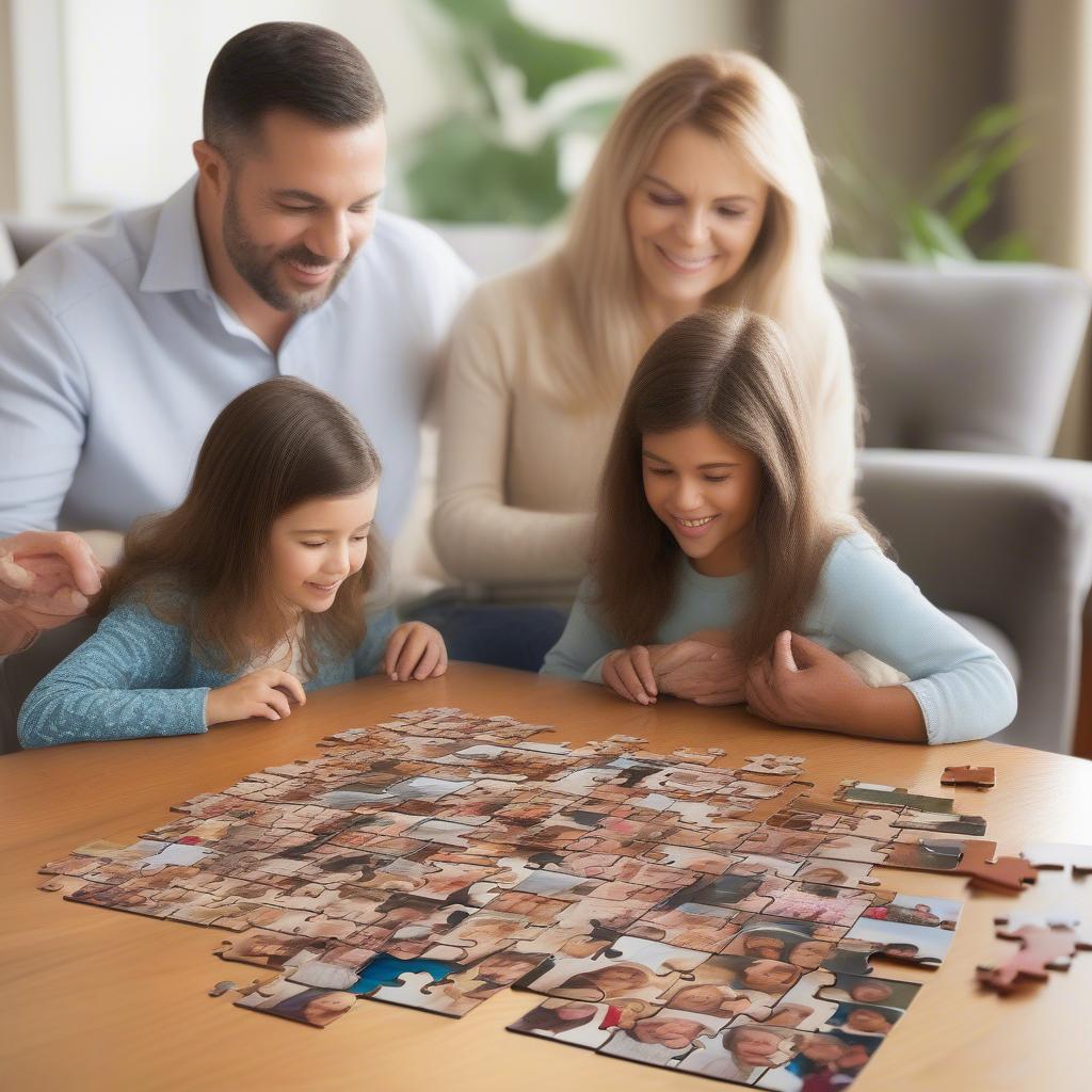 Personalized Collage Puzzle Featuring Family Photos