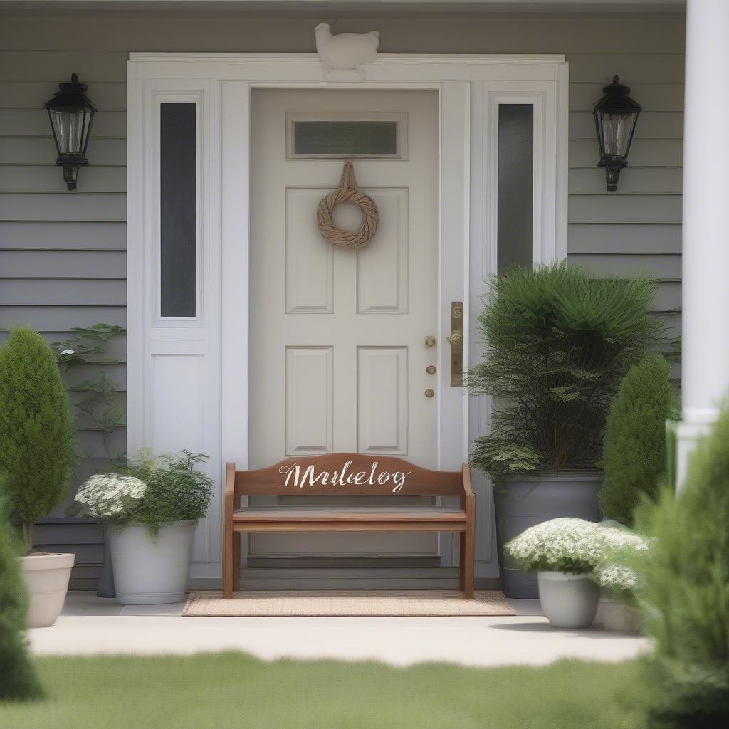 Personalized entryway sign with family name