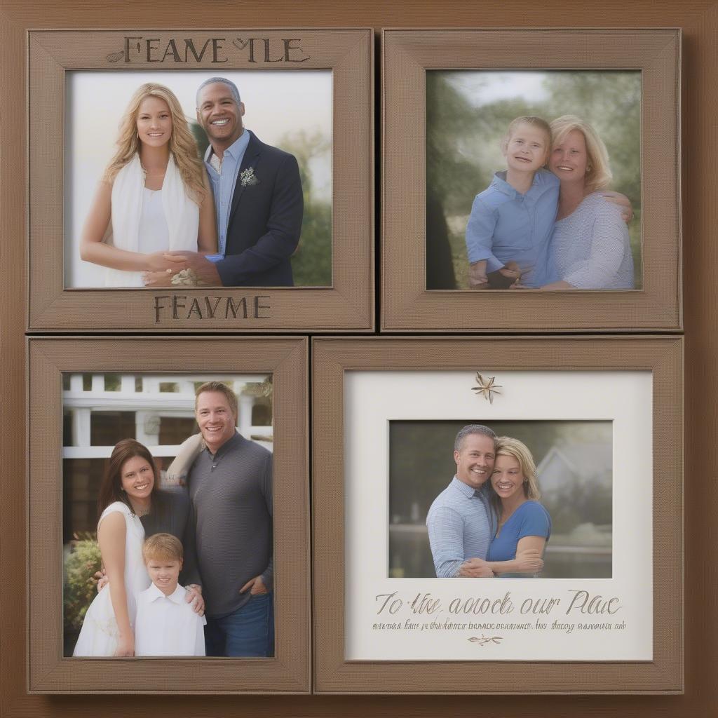 Personalized Family Frames with Quotes