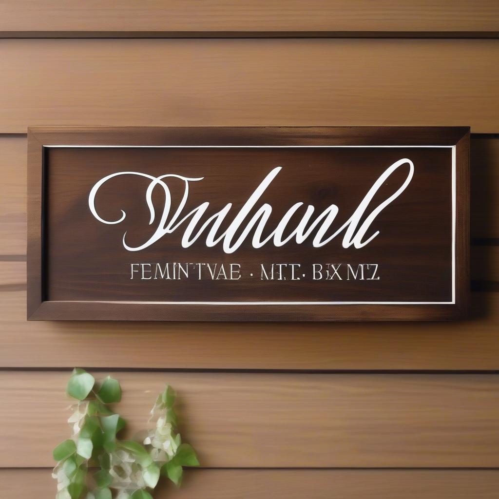 A personalized family wood sign with the family name and established date.