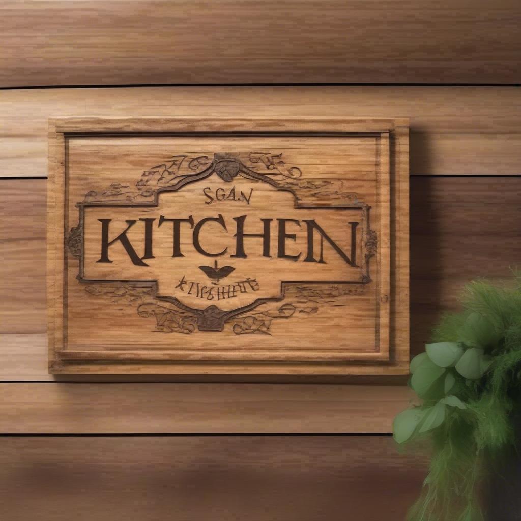 Rustic Wooden Personalized Kitchen Sign