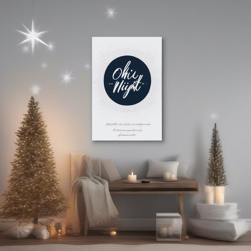 Personalized Oh Holy Night Canvas Print